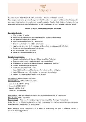 Fiche De Poste Polyvalent