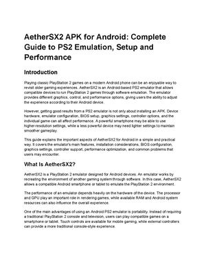AetherSX2 APK Android Setup Guide