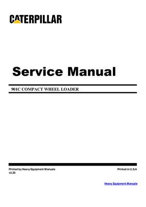 Caterpillar 901C Compact Wheel Loader Service Manual PDF