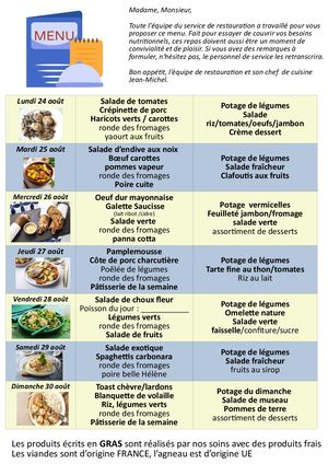 Menus Les Villages 2408 3008