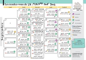 Programme de la Maison pour Tous (septembre-octobre 2026)