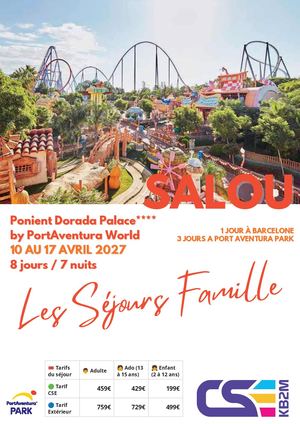 Sejour Salou, Port Aventura Et Barcelone 10 Au 17 Avril 2027