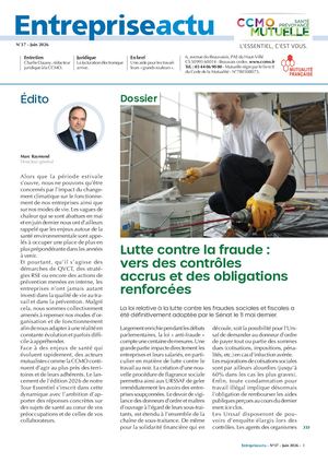 Lettre Entreprise Actu - été 2026