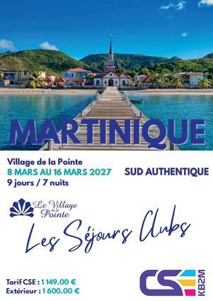 Sejour Martinique 8 Mars Au 16 Mars 2027