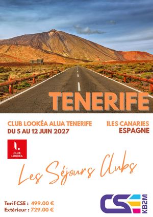 Sejour Tenerife 5 Au 12 Juin 2027