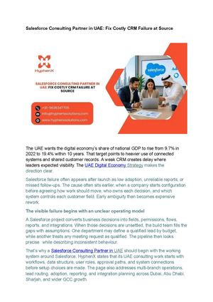 Salesforce Consulting Partner In Uae