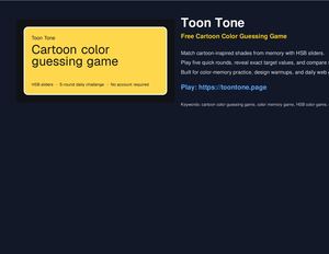 Toon Tone — Cartoon Color Guessing Game