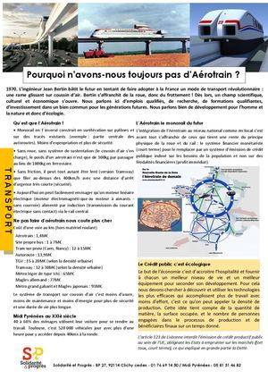 Aérotrain Crédit Productif