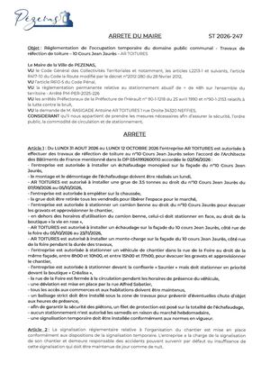 Arrêtés 10 08 26