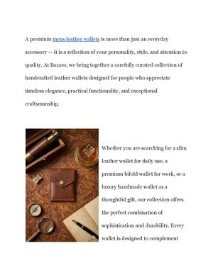Premium Leather Wallets In Uae — Handcrafted Genuine Leather Wallets By Bazaro Ae (1)