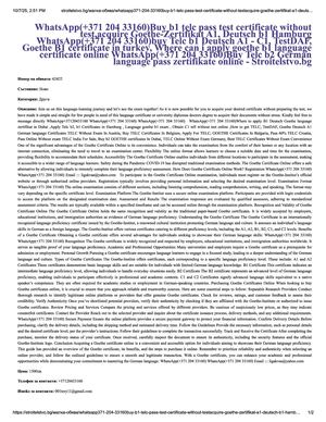 WhatsApp(+371 204 33160)Buy B2 GOETHE zertifikat online in germany,TELC b1 Certificates