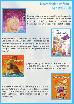 Novedades Infantil Agosto2026