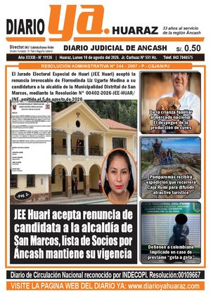 2026 08 10 Diario Ya Huaraz