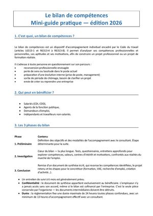 Le Bilan De Compétences Pour Calmeo 2