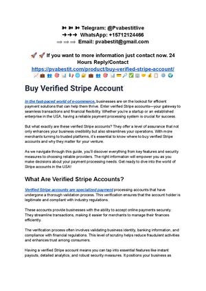 399+ Top Place For Buy Verified Stripe Accounts Usa Smart Buyer’s Guide 2025 2026