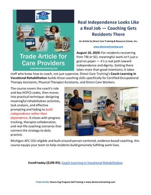 Coach Learning Vocational Rehab Blog Post Trade Article