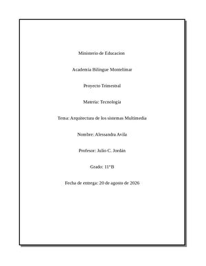 Proyecto De Tecnologia Alessandra Avila