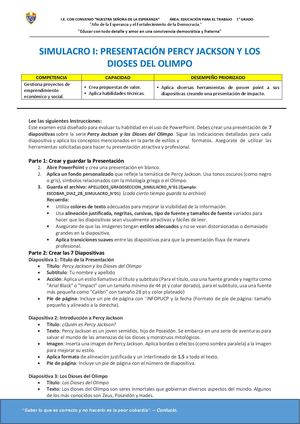 Actividad Refuerzo Simulacro I y II POWER POINT -