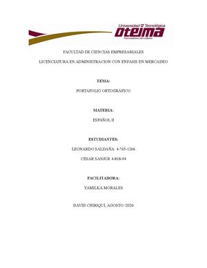 Portafolio Ortográfico