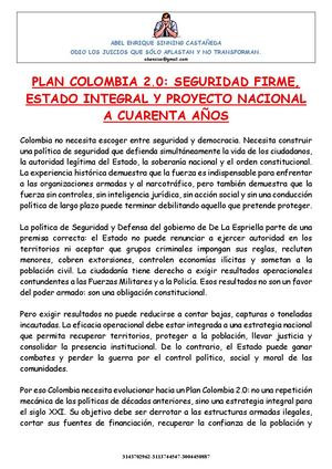 Plan Colombia 2 0