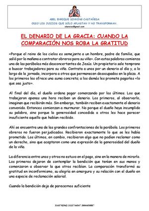 El Denario De La Gracia