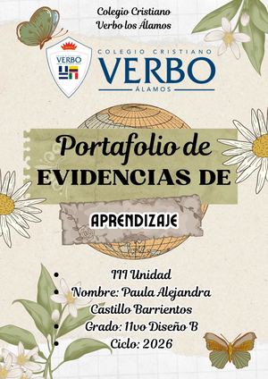 Portafolio de Evidencias de Aprendizaje — III Unidad PAULA
