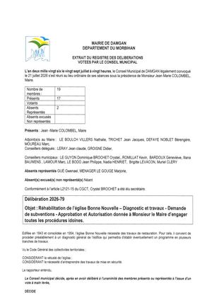 Compte rendu Conseil Municipal du 27/07/2026