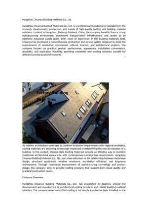 Chinese Style Roofing Materials