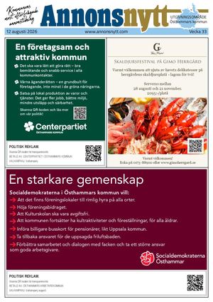 Annonsnytt V33 2026