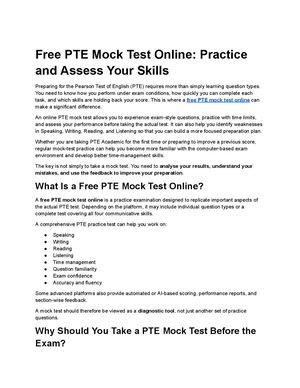 Free Pte Mock Test Online Practice And Assess Your Skills
