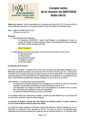 Compte-rendu réunion du 28-07-2026 CdQ/Métropole 1113 115 Route De Vienne
