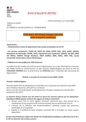 260812 Vigilance Orange Canicule