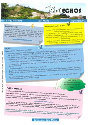 Les ÉChos Du P'tit Rhino 2015 09