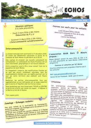 Les ÉChos Du P'tit Rhino 2016 02