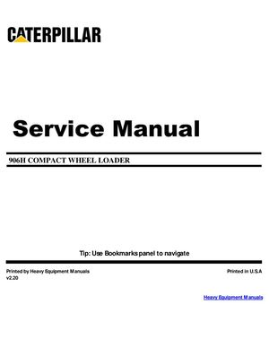 Caterpillar 906H Service Manual