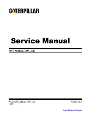 Caterpillar 906K Service Manual
