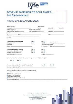 Reconversion - Devenir Patissier & Boulanger 2026
