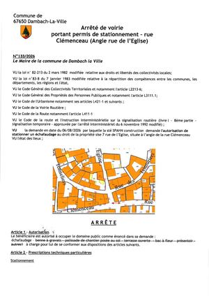 Arrêté 133 2026