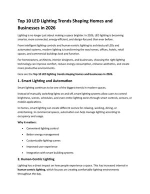 Top 10 Led Lighting Trends Shaping Homes And Businesses In 2026