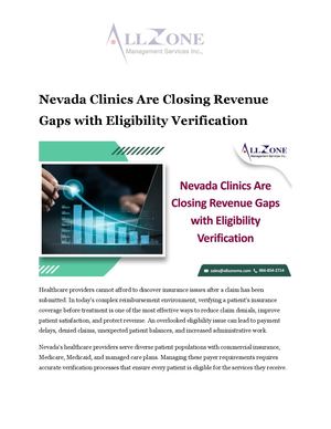 Nevada Clinics Are Closing Revenue Gaps with Eligibility Verification