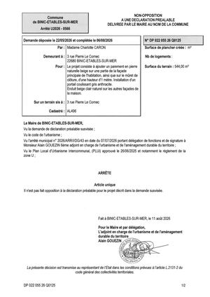 Dp 26 Q 0125 Arrêté