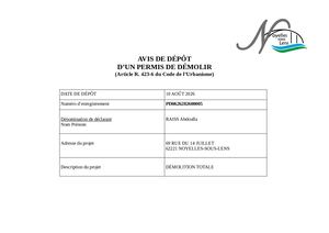 Dépôt PD0626282600005
