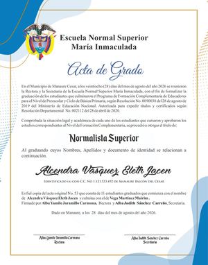 Actas Normalisra Superior Ago 2026