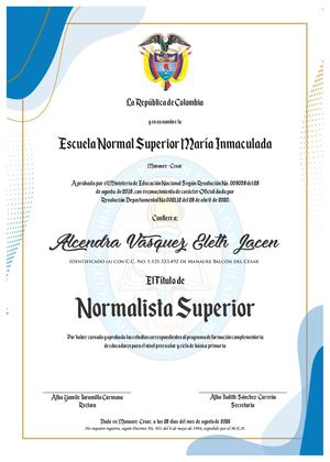 Diplomas Normalisra Superior Ago 2026