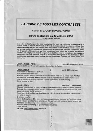 Chine 2000 5 Pages