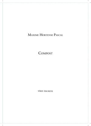 Compost / Maxime Hortense Pascal / extrait