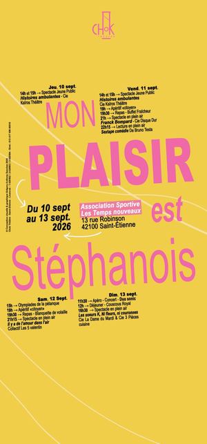 Mon Plaisir Est Stéphanois → Programme Festival 2026