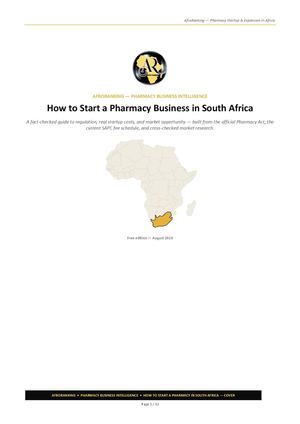 Afro Ranking How To Start Pharmacy South Africa