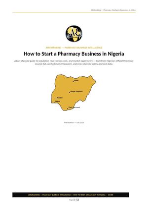 Afro Ranking How To Start Pharmacy Nigeria