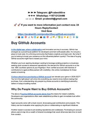 101+ Popular Websites For Buy Git Hub Accounts You Should Know 2026 2027